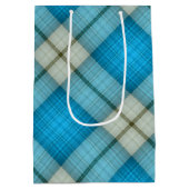 Sac Cadeau Moyen Plaid turquoise (Dos)