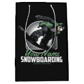 Sac Cadeau Moyen Planche à neige personnalisée Snow Boarder Shreddi (Devant)