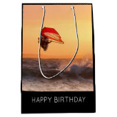 Sac Cadeau Moyen Planche À Voile Au Sunset Surfer Planche À Voile (Devant)