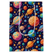 Sac Cadeau Moyen Planètes célestes et étoiles (Dos)