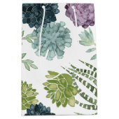 Sac Cadeau Moyen Plante Happiness Collection Motif Succulent (Devant)
