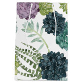 Sac Cadeau Moyen Plante Happiness Collection Motif Succulent (Dos)