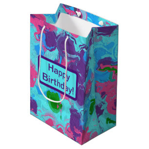Sac Cadeau Moyen Plaque Abstraite de sirène
