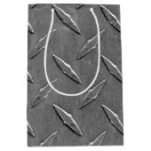 Sac Cadeau Moyen Plaque de diamant gris (Devant)