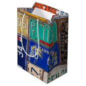 Sac Cadeau Moyen Plaques de camionnettes et d'anciens permis (Dos Angle)