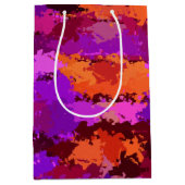 Sac Cadeau Moyen Plaques de violet et d'orange (Devant)