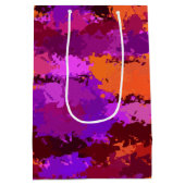 Sac Cadeau Moyen Plaques de violet et d'orange (Dos)