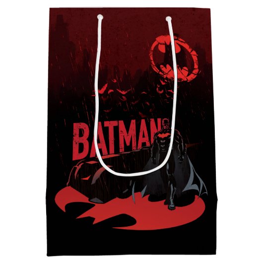 Sac Cadeau Moyen Pluie de Batman Crimson (Dos)