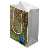 Sac Cadeau Moyen Plumes de queue de paon (Devant Angle)