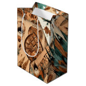 Sac Cadeau Moyen Plumes tribales du sud-ouest aztèque (Dos Angle)