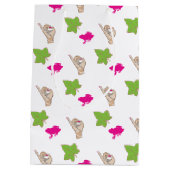 Sac Cadeau Moyen Plutôt rose et vert Célébrations (Dos)