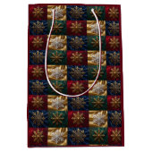 Sac Cadeau Moyen Pneus d'or sur l'image Velvet (Devant)