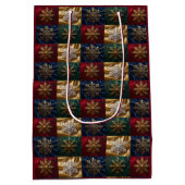 Sac Cadeau Moyen Pneus d'or sur l'image Velvet (Dos)