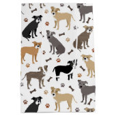 Sac Cadeau Moyen Poches et os Pitbulles (Dos)