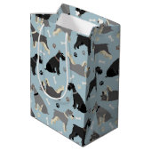 Sac Cadeau Moyen Poches et os Schnauzer (Dos Angle)