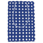 Sac Cadeau Moyen Points blancs bleus (Devant)