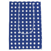 Sac Cadeau Moyen Points blancs bleus (Dos)