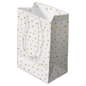 Sac Cadeau Moyen Points blancs d'or (Dos Angle)