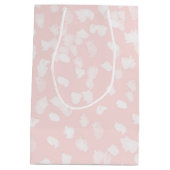 Sac Cadeau Moyen Points Chic Rose Blanc (Dos)