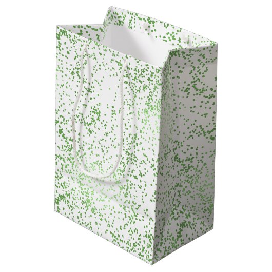 Sac Cadeau Moyen Points Confetti de menthe (Dos Angle)