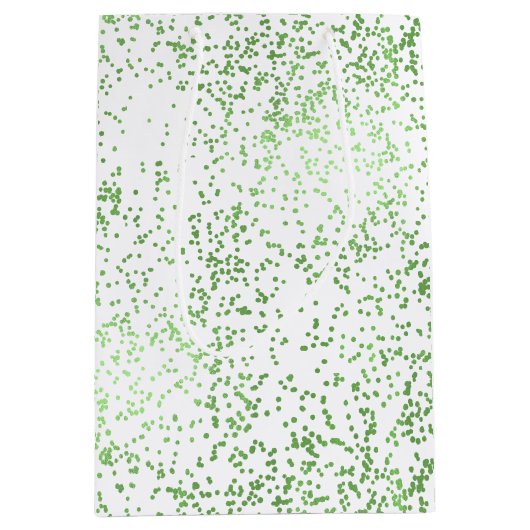 Sac Cadeau Moyen Points Confetti de menthe (Devant)