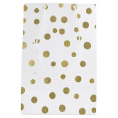 Sac Cadeau Moyen Points de confettis d'or (Dos)