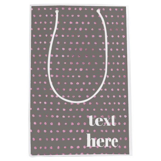 Sac Cadeau Moyen Points de paillettes de luxe (Devant)