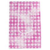 Sac Cadeau Moyen Points de Parties scintillant rose Abstrait (Dos)