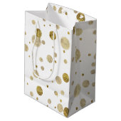 Sac Cadeau Moyen Points fascinants de confettis de Bokeh d'or (Dos Angle)