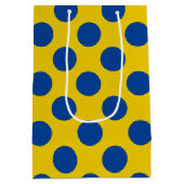 Sac Cadeau Moyen points jaunes bleus (Dos)