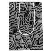 Sac Cadeau Moyen Points Noir Faux Faux Argent Foil (Dos)