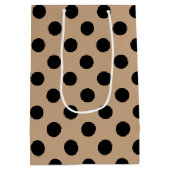Sac Cadeau Moyen Points noirs sur beige (Dos)