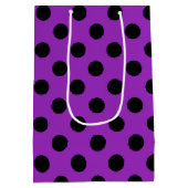 Sac Cadeau Moyen Points noirs sur fond violet (Dos)