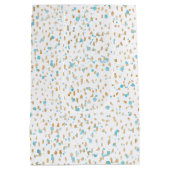 Sac Cadeau Moyen Points Ocean Blue Gold (Dos)