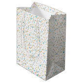 Sac Cadeau Moyen Points Ocean Blue Gold (Dos Angle)