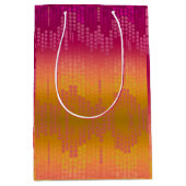 Sac Cadeau Moyen Points rose orange funky Ombre (Devant)