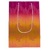 Sac Cadeau Moyen Points rose orange funky Ombre (Dos)