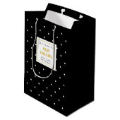 Sac Cadeau Moyen Pois noir épousant hors de l'accueil d'invité de (Dos Angle)