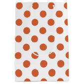 Sac Cadeau Moyen Pois orange brûlés (Dos)