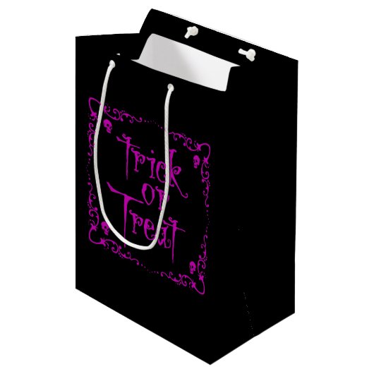 Sac Cadeau Moyen Poison Purple Trick ou Treat Bag (Devant Angle)