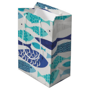 Sac Cadeau Moyen Poisson bleu