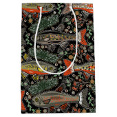 Sac Cadeau Moyen Poisson d'eau douce, Design élégant, Truite, Pêche (Devant)