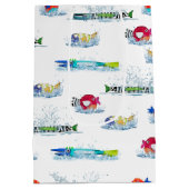 Sac Cadeau Moyen Poisson Fun Coloré Dans L'Eau (Dos)