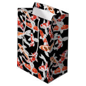 Sac Cadeau Moyen Poisson koi orange et noir (Dos Angle)