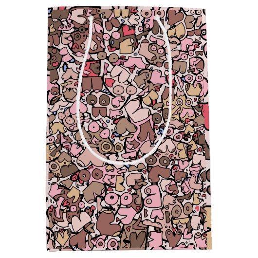 Sac Cadeau Moyen poitrine femme neutre (Devant)