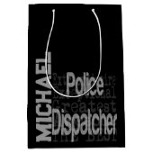 Sac Cadeau Moyen Police Dispatcher Extraordinaire CUSTOM (Devant)