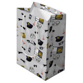 Sac Cadeau Moyen Police Themed Policeman Cop Pattern (Devant Angle)