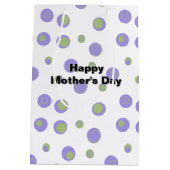 Sac Cadeau Moyen Polka vert violet point moderne (Dos)