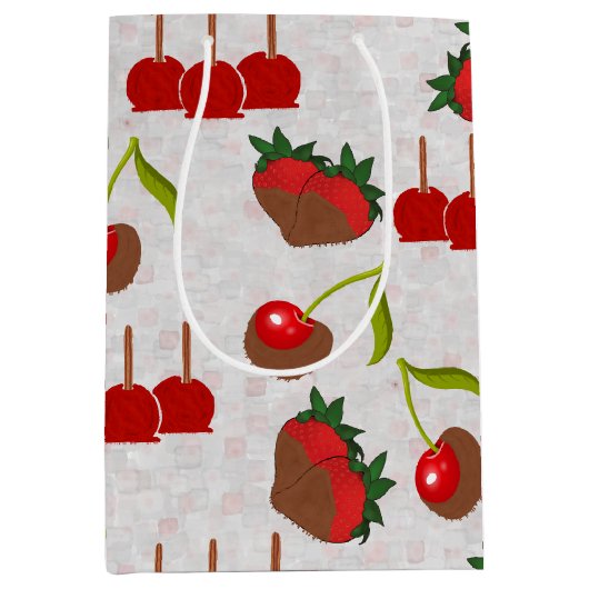 Sac Cadeau Moyen Pommes au caramel (Devant)