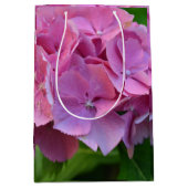 Sac Cadeau Moyen Pompée rose Hydrangea Hortensia Fleur (Devant)